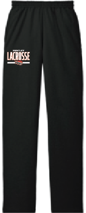 OPEN BOTTOM SWEATPANTS - BLACK