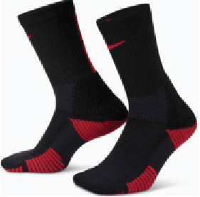 NIKE ELITE 2.0 SOCK - BLACK/RED